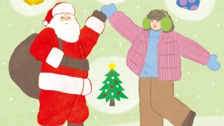 クリスマス女性サンタクロース冬