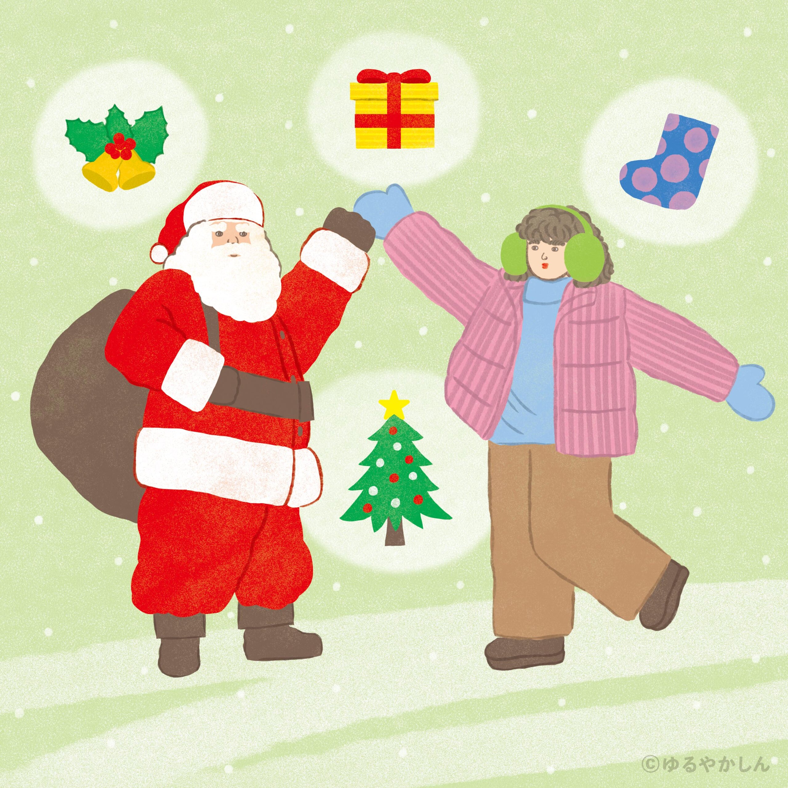 クリスマス女性サンタクロース冬