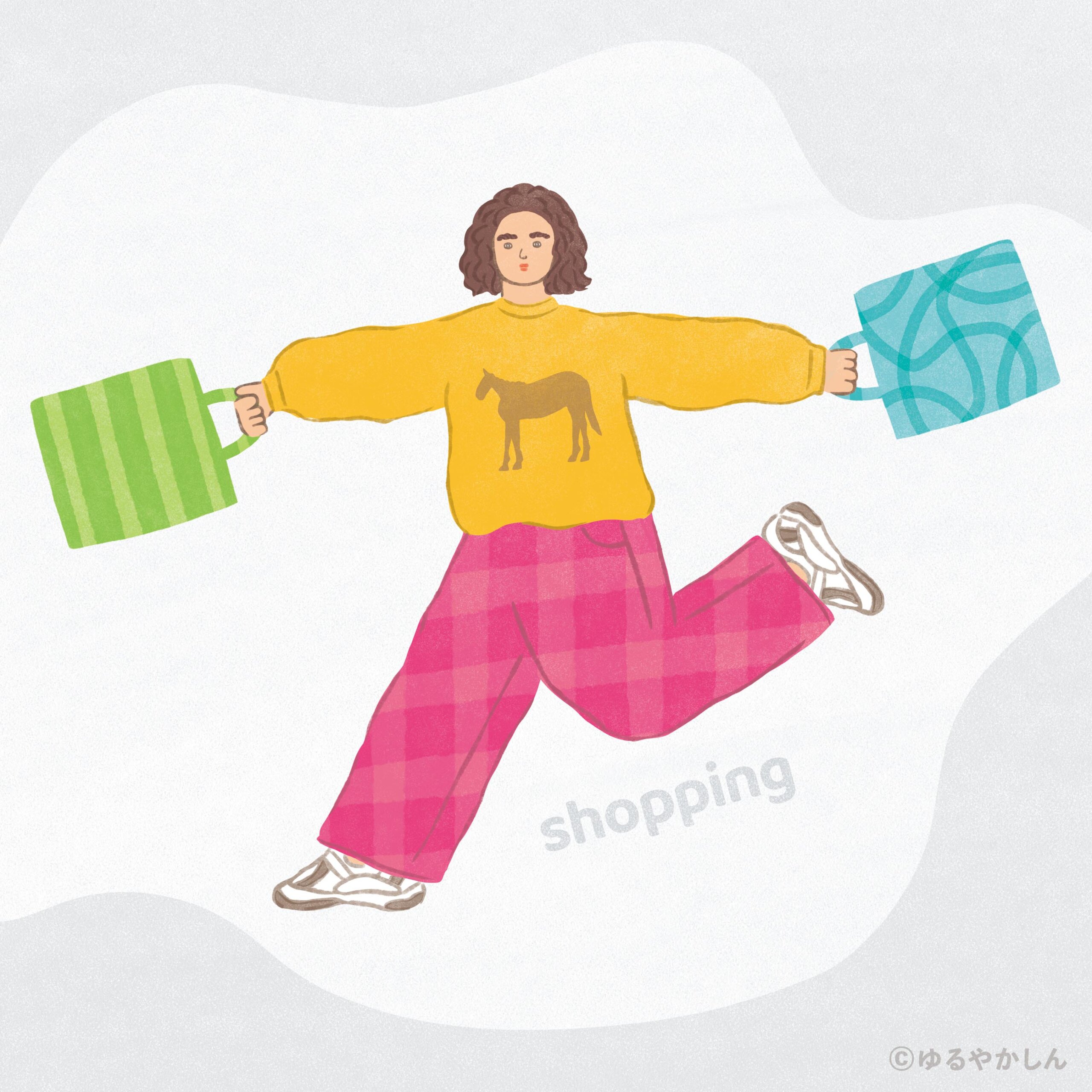 冬ショッピング買い物女性